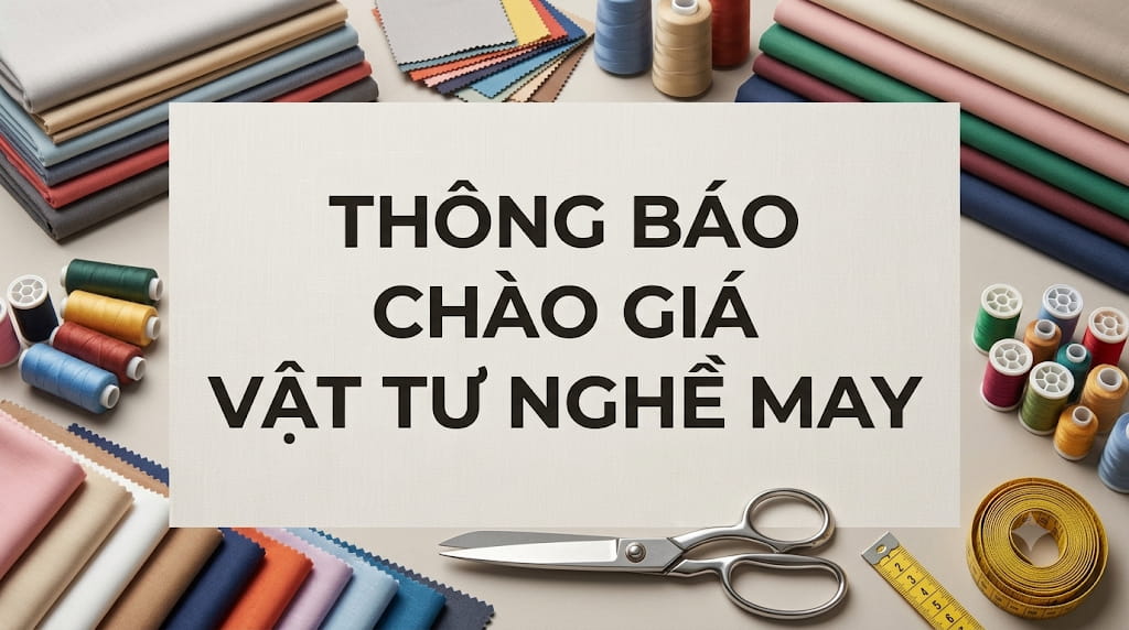 Thông báo: Mời báo giá vật tư thực hành nghề May thời trang